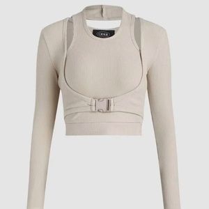 Cider long sleeve buckle top